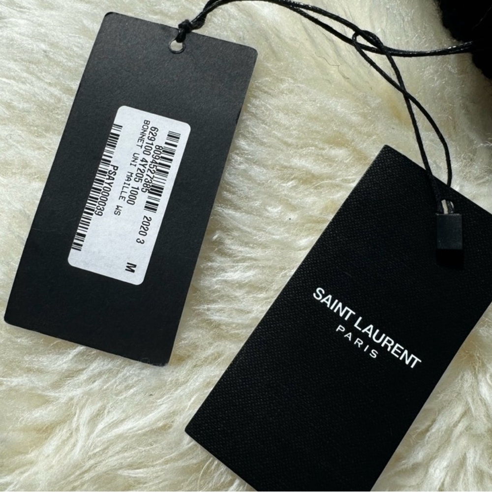 Saint Laurent Paris Black Wool Knit Beanie – NWT - Picture 5 of 6